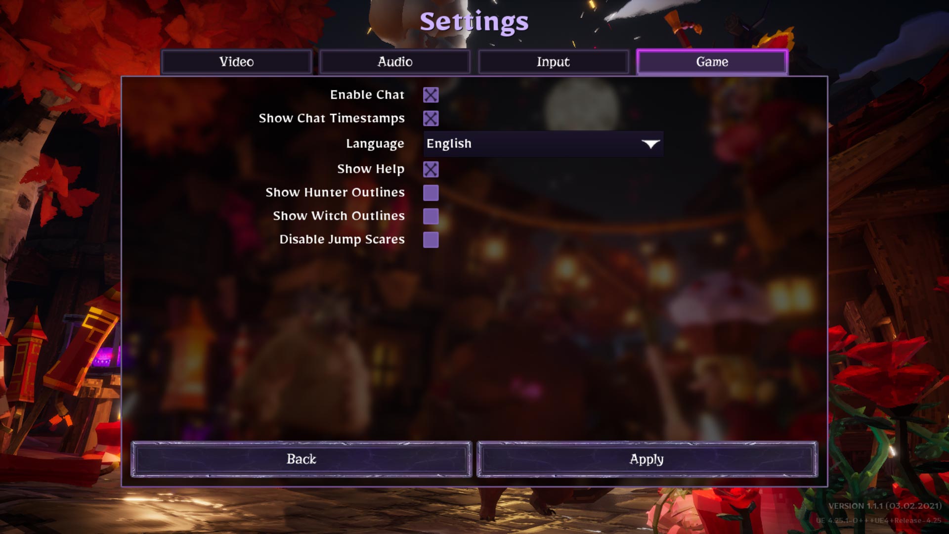 Game Settings