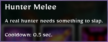 Hunter Melee Description