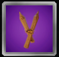 Medium, tied wood spikes