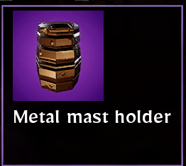 Metal mast holder
